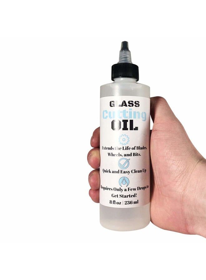 UniKitchen Premium Glass Cutting Oil (8 oz) Specially Formulated for Use with Any Glass Cutter Tool - Glass Cutter Oil for Glass Drill Bit, Mirror Cutting Tool, Tile Cutter & Glass Cutting Tools - Image 3