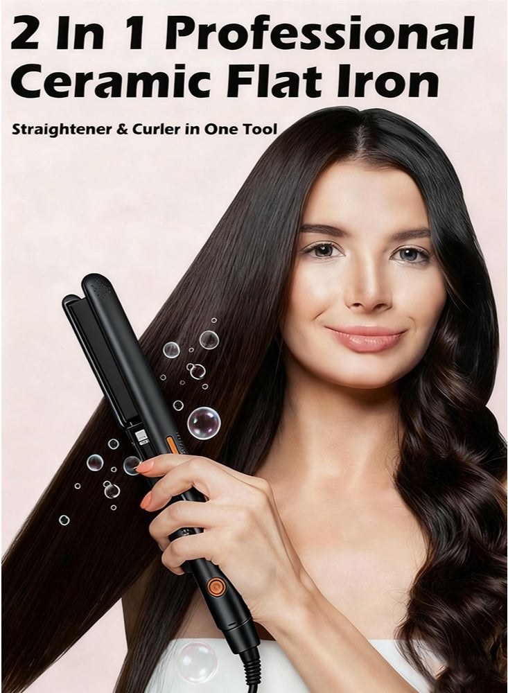 Bolivia's Hair Straightener and Curler 2 in 1 Ceramic Flat Iron - 4 Heat Settings and Heats Up to 230°Crs - Image 2