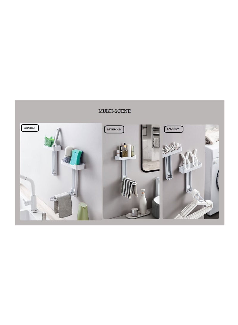 Y&D Clothes Rack  Clothes Organizer  Folding Hanger rack  Wall Mounted Punching Free - Image 3