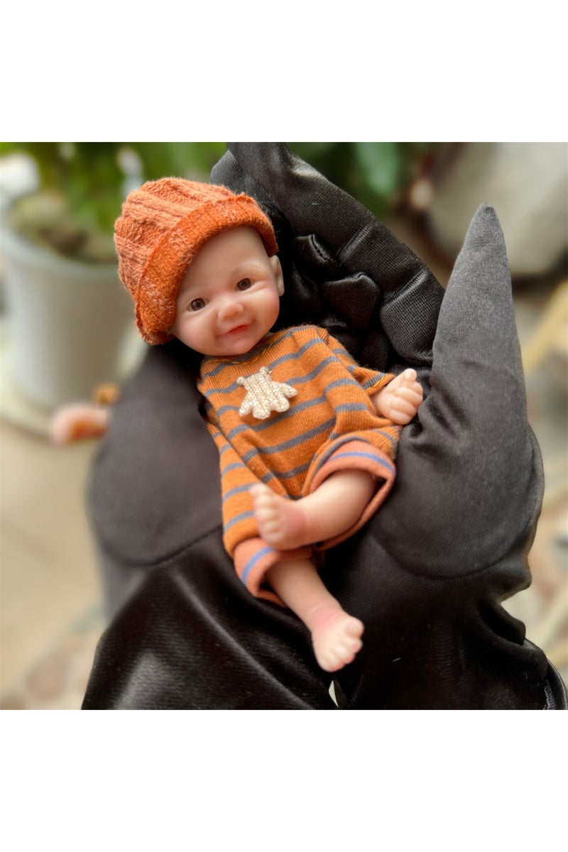 دمية صبي مطلية مقاس 6 بوصات، دمية ميني فيفيان المصنوعة من السيليكون الصلب، دمية بيبي ريبورن، دمية صبي وفتاة مصنوعة يدويًا من السيليكون لكامل الجسم