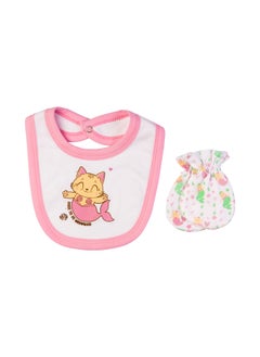 Babies Basic 5 Piece Unisex 100% Cotton Gift Set Include Bib, Romper, Mittens, Cap And Sleepsuit/Jumpsuit- Meowmaid  - Image 5