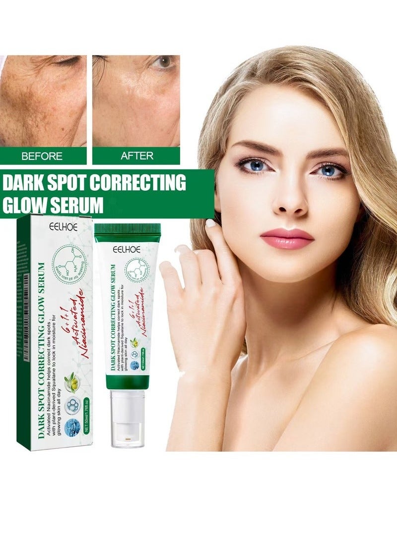 EELHOE Dark Spot Correcting Glow Serum, Moisturizing Whitening Brightening Serum, Dark Spot Treatment, Repair Dullness, for Acne Scars, Fine Lines, Hyperpigmentation and Dark Circles 50ml - Image 2