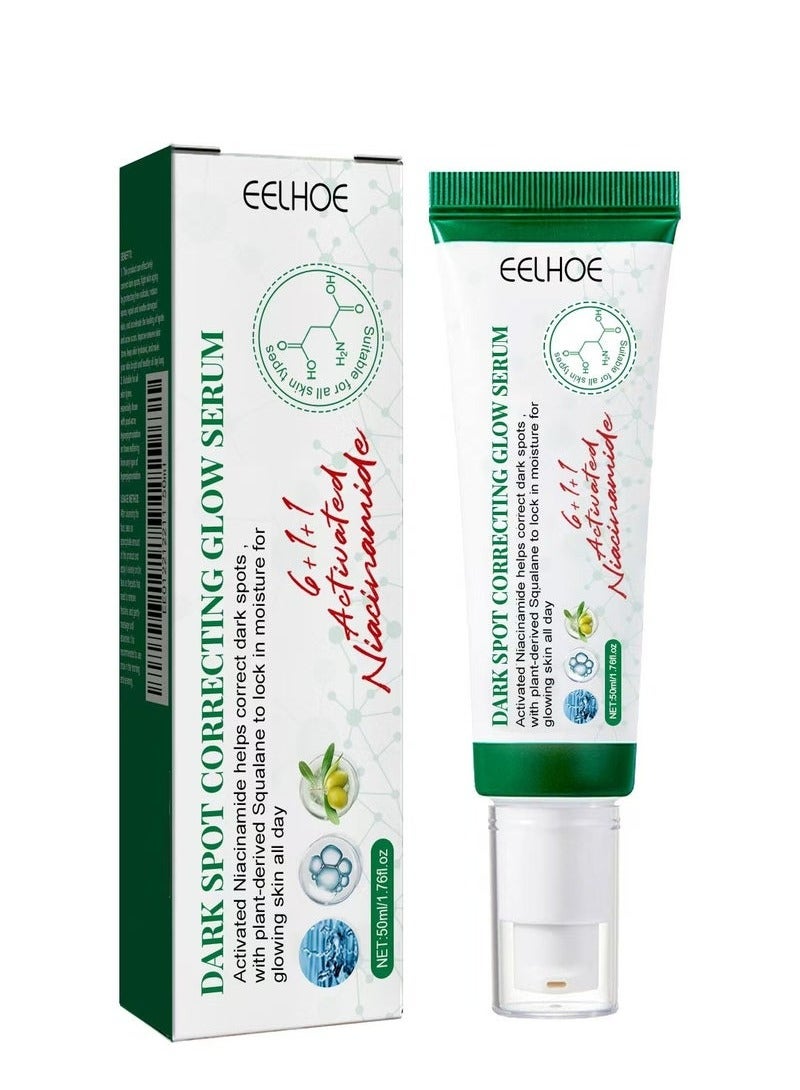 EELHOE Dark Spot Correcting Glow Serum, Moisturizing Whitening Brightening Serum, Dark Spot Treatment, Repair Dullness, for Acne Scars, Fine Lines, Hyperpigmentation and Dark Circles 50ml - Image 1