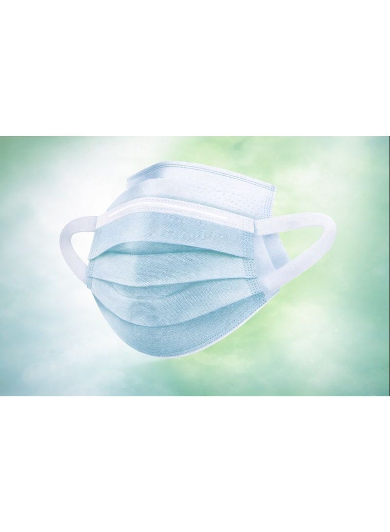 إيفوني كمامة طبية 3 طبقات لون أزرق – عبوة 10 قطع بحلقات أذن مرنة - Image 3