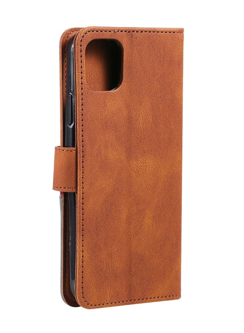 Suteni Color Block Flip Cover Leather Hidden Card Slots Phone Case for iPhone - Image 2