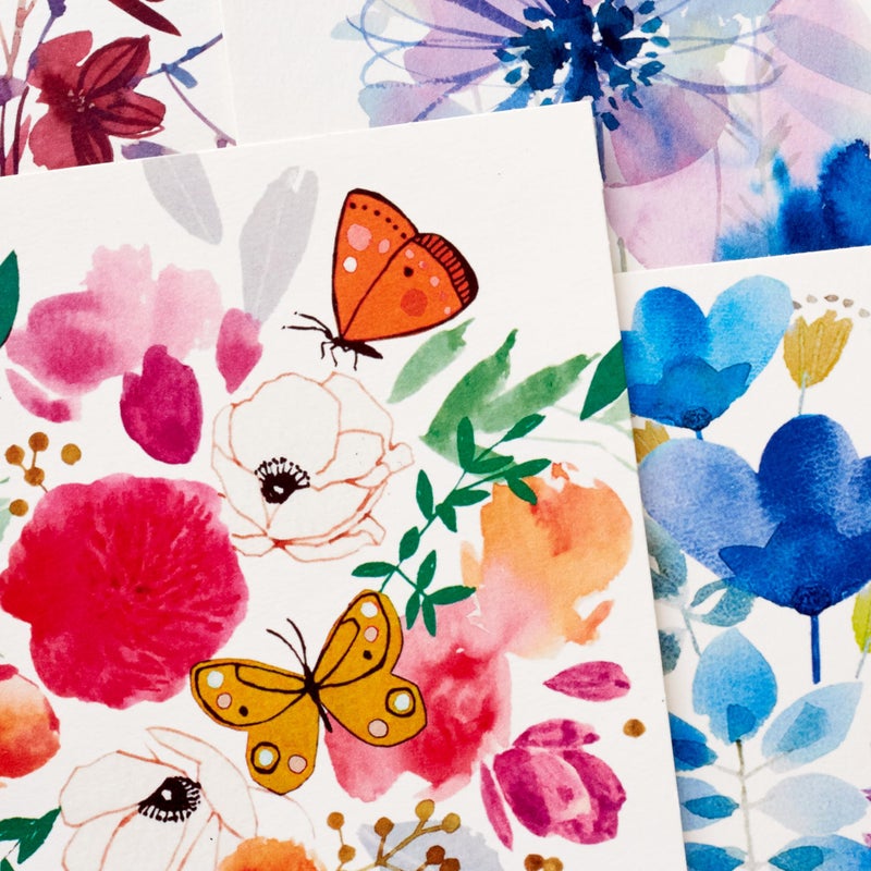 Hallmark Blank Cards Assortment, Painted Flowers (48 Cards with Envelopes) - Image 4