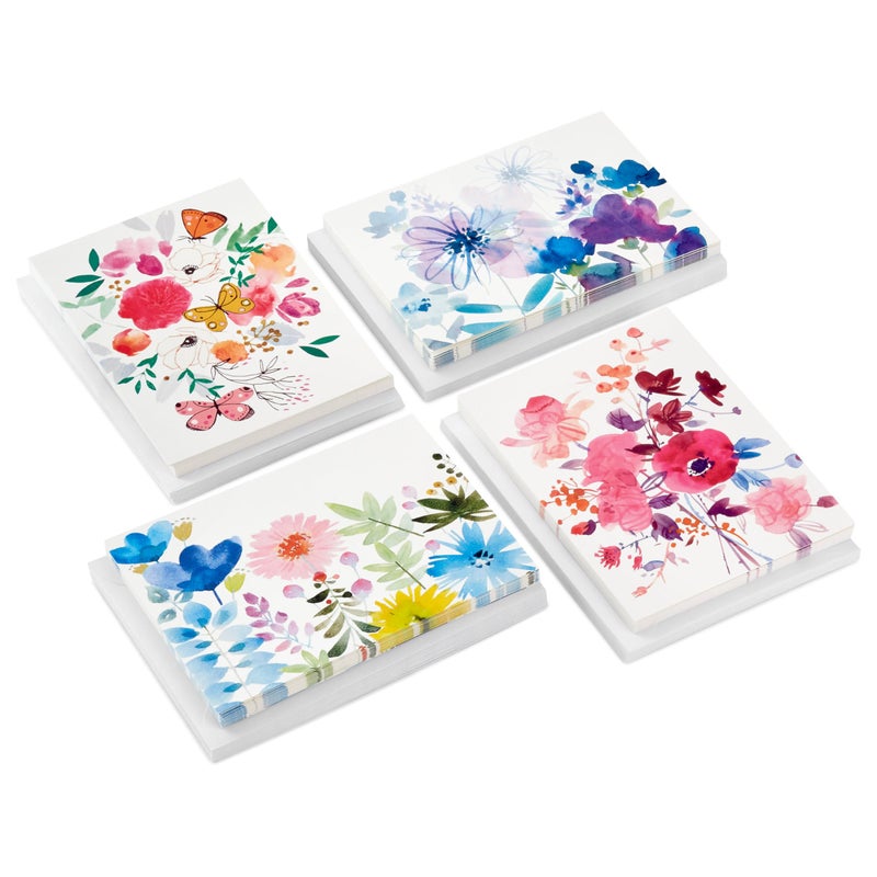 Hallmark Blank Cards Assortment, Painted Flowers (48 Cards with Envelopes) - Image 3