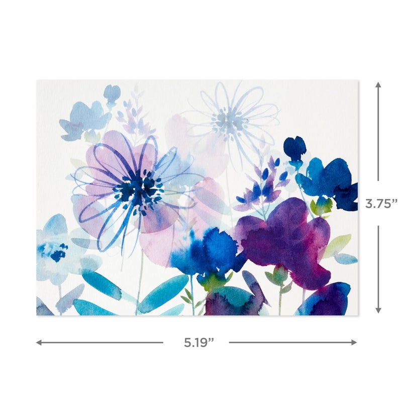 Hallmark Blank Cards Assortment, Painted Flowers (48 Cards with Envelopes) - Image 2