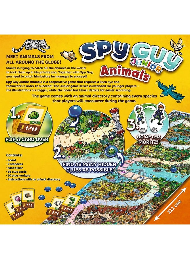 Trefl Spy Guy Animals Junior Cooperative Detective Game, Family Board Game, Meet The Animals, Huge Cartoon Board, for Adults and Children Aged 3 and Over - Image 2