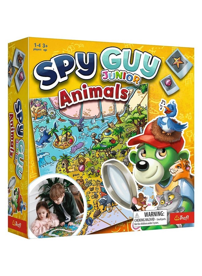 Trefl Spy Guy Animals Junior Cooperative Detective Game, Family Board Game, Meet The Animals, Huge Cartoon Board, for Adults and Children Aged 3 and Over - Image 1