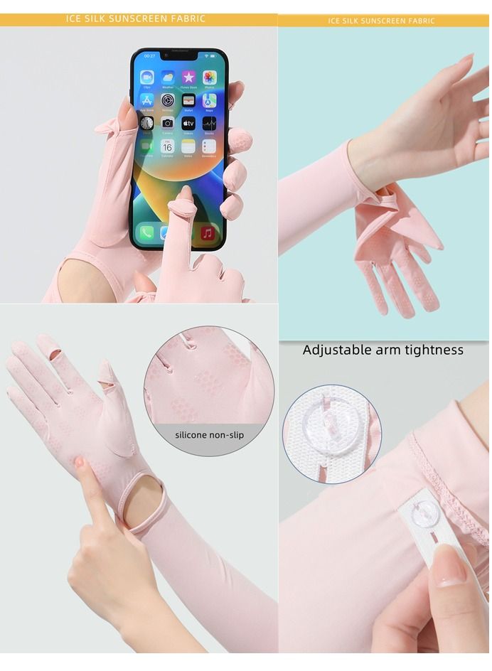 Women's Driving Gloves UV Protection Summer Sun Protection Gloves Ice Sleeve Gloves - Image 2