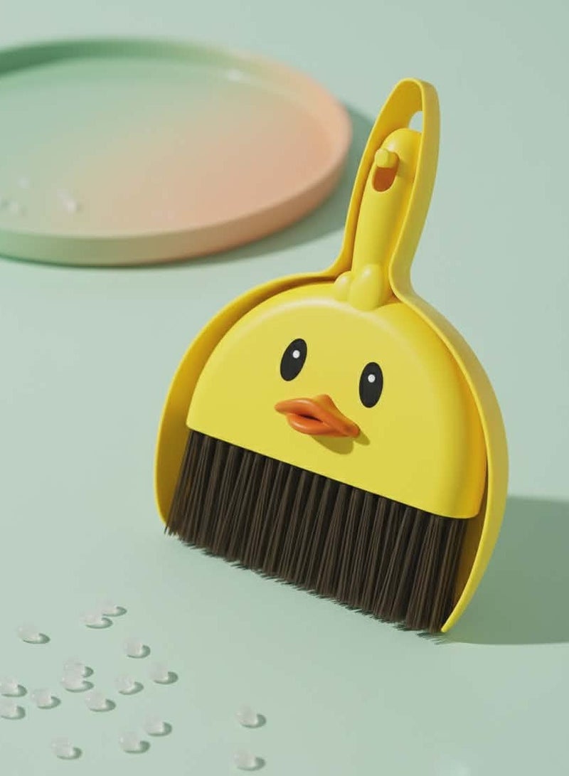 FEMUN Small Broom and Dustpan Set – Cartoon Desktop Cleaning Artifact - Image 3