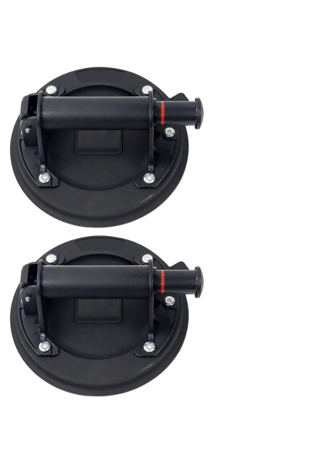 LAMAY 2 PCS 8" Heavy Duty Suction Cup, to Lift Large Glass Tile Marble Industrial Vacuum Suction Lifter, with Handle for Glass Lifting Replacement, 240 lbs Load Capacity - Image 1