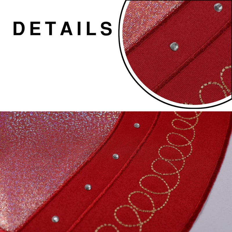 OWENIE Valentines Day Heart Placemats Set of 4, Embroidered Red Gillter Heart with Sequins Valentines Table Mats, and Wedding Table Decor,13.5 x 15, Red - Image 4
