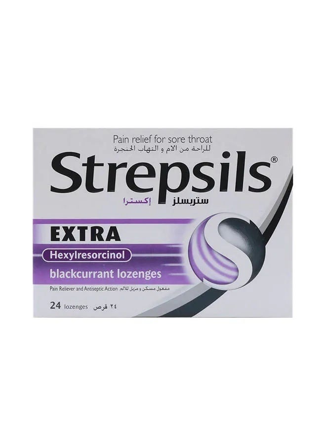 Strepsils Extra Black Current (24 Lozenges)