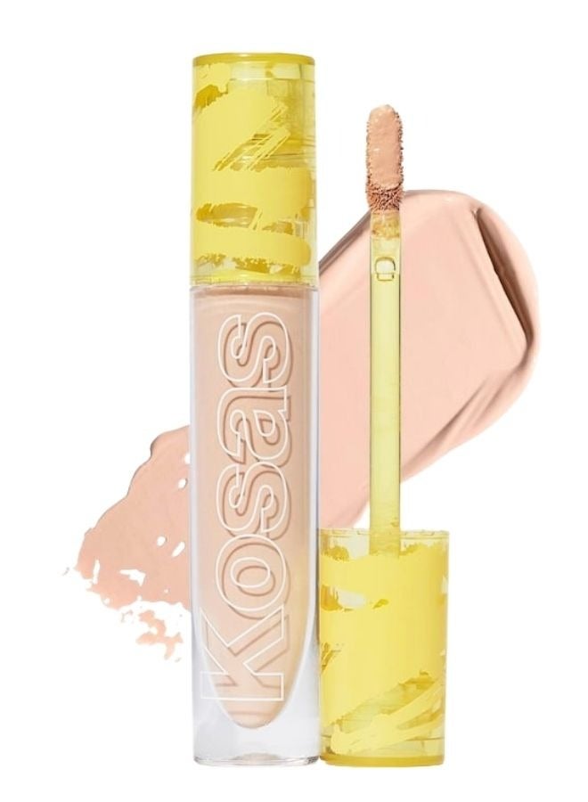 Kosas Revealer Super Creamy & Brightening Concealer with Caffeine & Hyaluronic Acid, Tone 4.5 N - Light Medium With Subtle Pink Undertones 5g - Medium to Full Coverage - Image 1