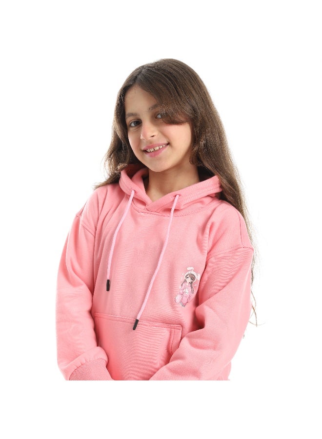 سيزار هودي بناتي ميلتون شتوي مزود بطباعات علي الصدر والضهر - Image 5