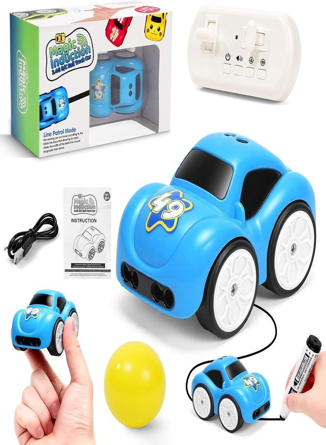 TOYTASTIC سيارة TOYTASTIC الأوتوماتيكية لتتبع الخطوط، سيارات صغيرة فائقة الصغر مزودة بمستشعر ذكي بتردد 2.4 جيجاهرتز، سيارة تعمل بالإيماءات تتبع الخطوط المرسومة، سيارة ذكية لتجنب الاصطدامات على سطح المكتب (ألوان متعددة) - Image 1