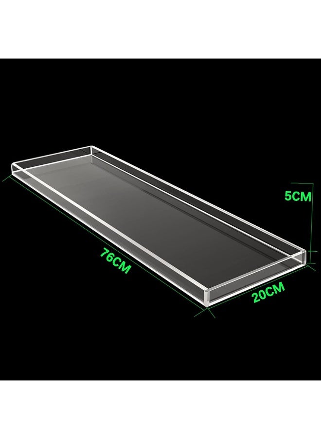 TPGP Acrylic Bathtub Caddy Tray, Acrylic Bath Bridge, Clear Serving Tray for Coffee Food Towel Wine Perfume Cosmetic Storage, Vanity Counter Bathroom Organizer Countertop  - Image 3
