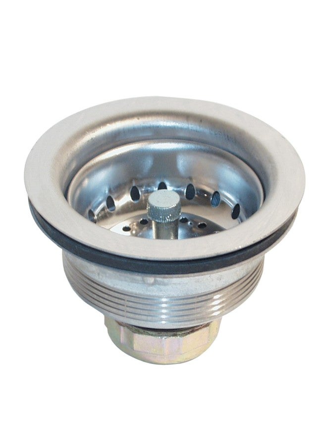 Krowne 23-123 Krowne 3-1/2" Kitchen Sink Drain, with Basket, 4-1/2" top Dia., 1/2" NPS Male, Includes locknut & Washer, Stainless Steel