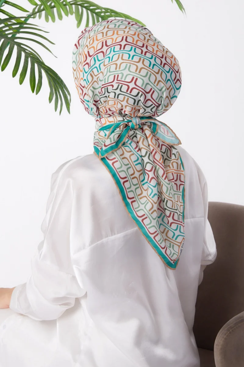 Tofisa Plain Medium Women's Tan Patterned Scarf - 25976