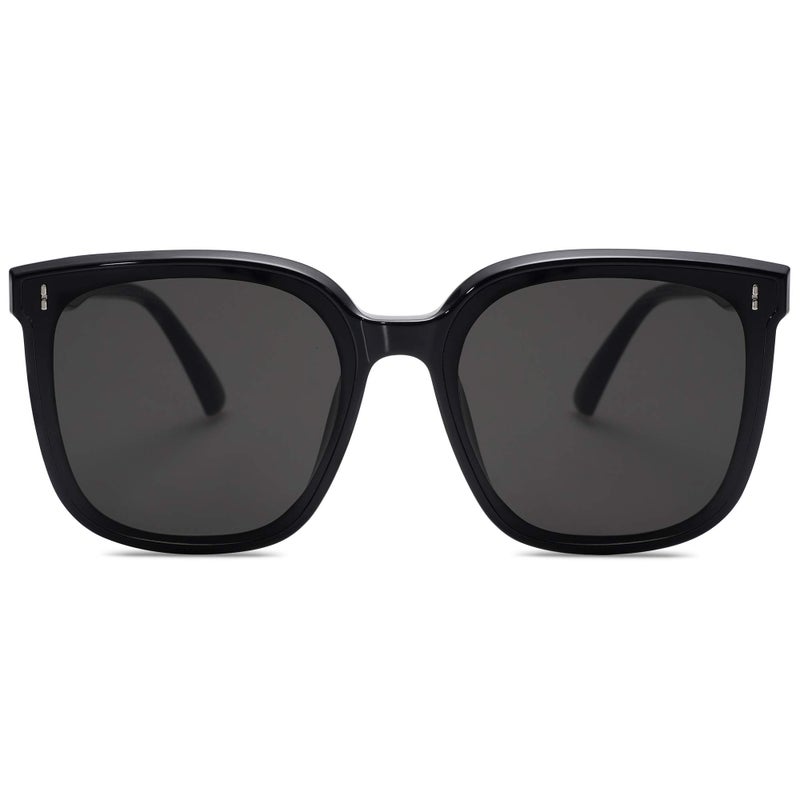 SOJOS Sunglasses for Women Men Vintage Style Shades SJ2157,Black/Grey - Image 2