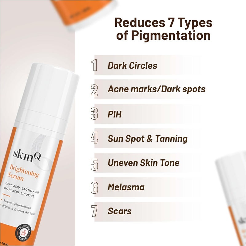 SkinQ Brightening Serum for Men Women with Licorice Lactic Acid 30ml Face Elixir for Tan Pigmentation Dark Spots Exfoliates Brightens Softens Skin Helps Repair Heal SunDamaged Skin - Image 4