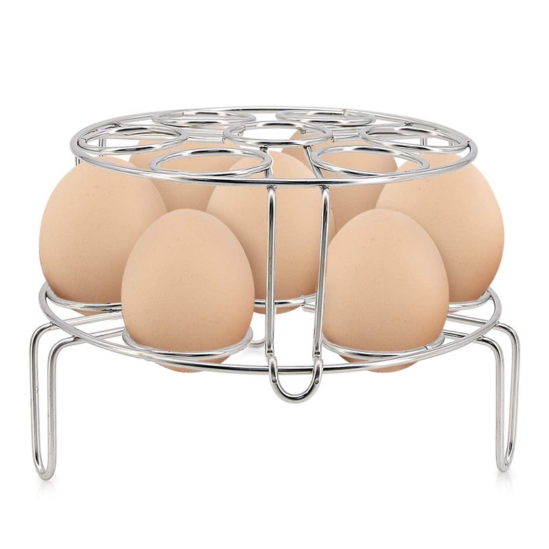 KORCCI Stainless Steel Egg Steamer RackStackable Steamer Trays 2 Pack Combo for Eggs and Food Food Stainless Steamer Rack for Instant Pot Pressure Cooker Boiling Pot2 Pcs 