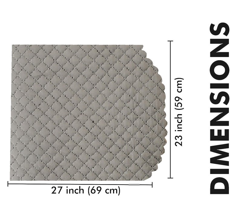 Yellow Weaves 1 Seater Self Design Quilted Sofa Chair Cover, Seat & Back Cover, Color - Dark Grey - Image 4