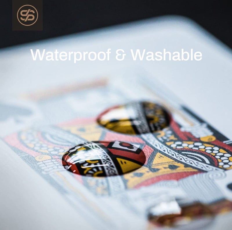 SLOWPLAY 100% Plastic Playing Card Set, 2 Decks (Purple & Gold), Jumbo Index, Poker Size, Superior Flexibility and Durability, Waterproof & Washable, Professional Playing Cards for Texas Holdâ€™em Poker - Image 5