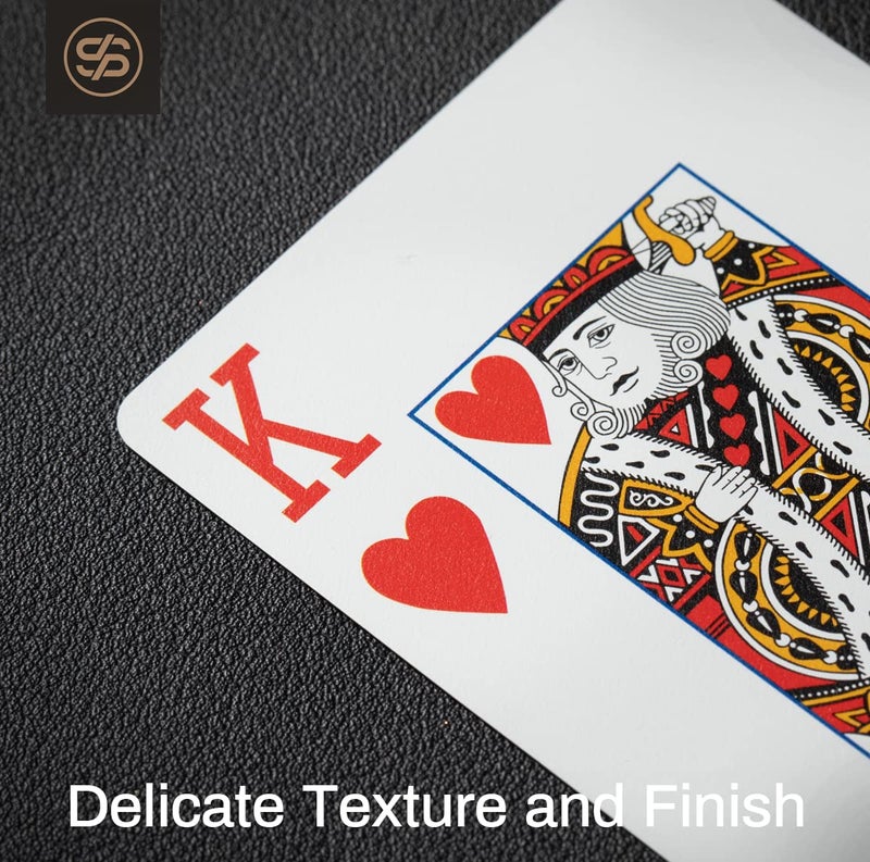 SLOWPLAY 100% Plastic Playing Card Set, 2 Decks (Purple & Gold), Jumbo Index, Poker Size, Superior Flexibility and Durability, Waterproof & Washable, Professional Playing Cards for Texas Holdâ€™em Poker - Image 4