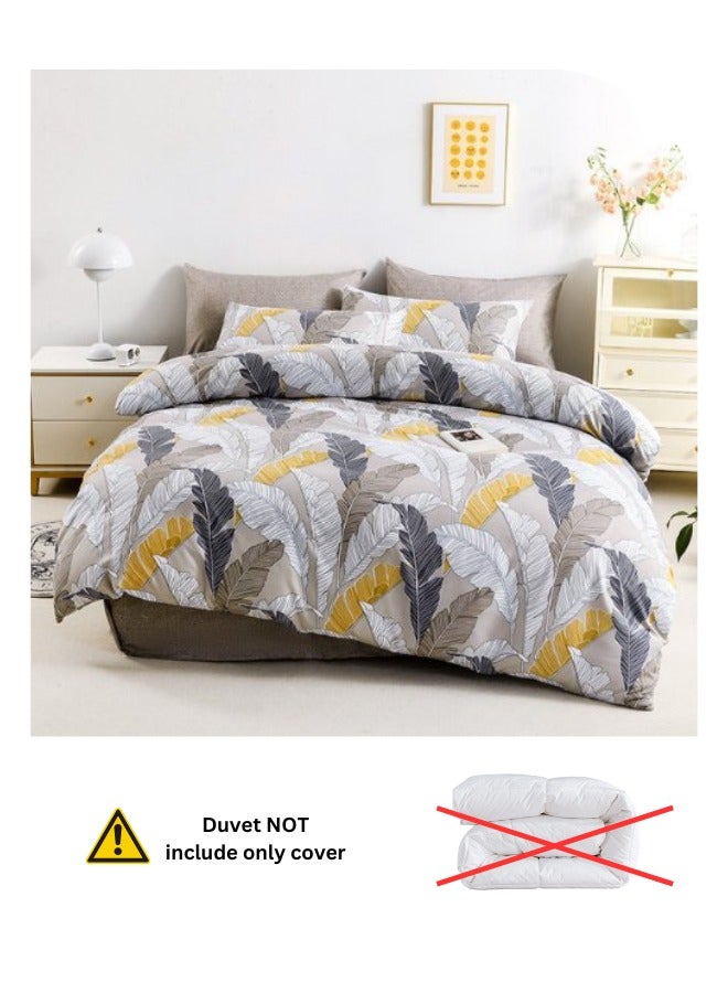 LUNA Home Queen size 6 pieces Bedding Set without filler, Beautiful Leaves Design.  - Image 5