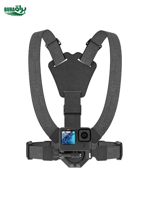 STARTRC Action Camera Magnetic Quick Release Bracket POV View Chest Strap(Black)