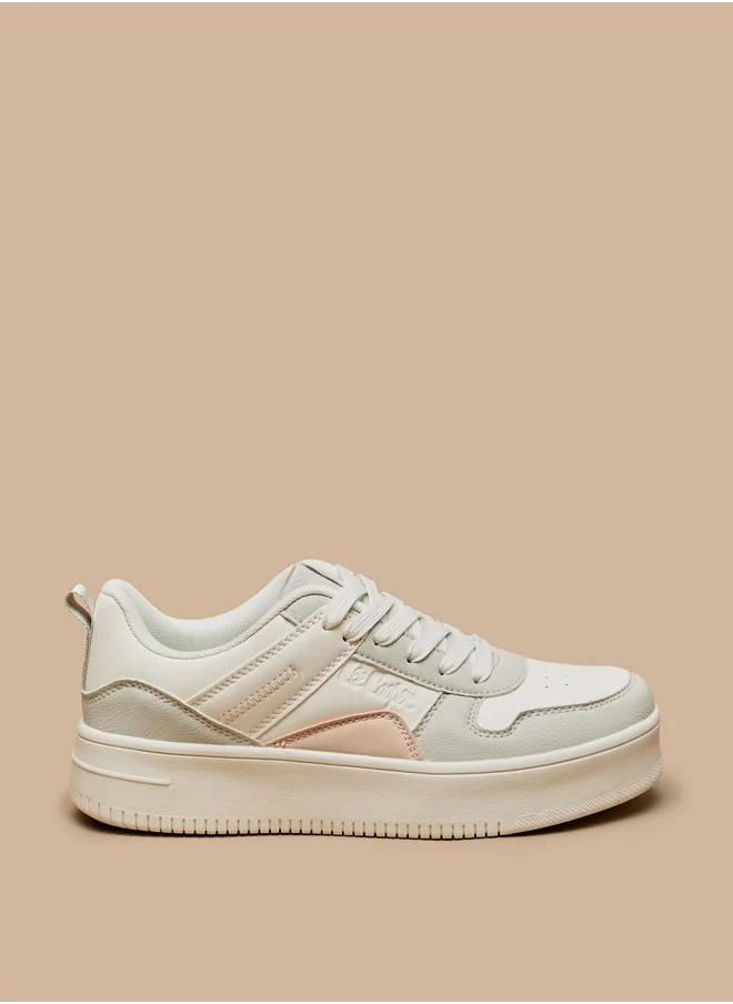 لي كوبر Women's Panelled Lace-Up Sneakers
