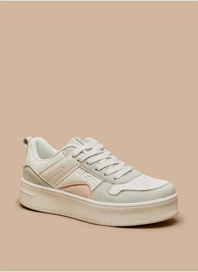 لي كوبر Women's Panelled Lace-Up Sneakers