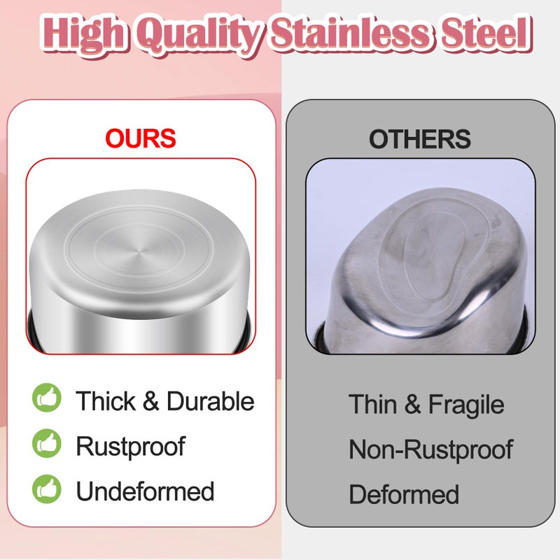 ToLanbbt 8 Pcs Stainless Steel Bird Food Bowls Bird Water Bowls with Clamp Holders, Bird Feeding Dish Cups Parrot Cage Coop Feeders for Cockatiel Conure Budgie Parakeet Macaw Lovebird Small Animal - Image 5