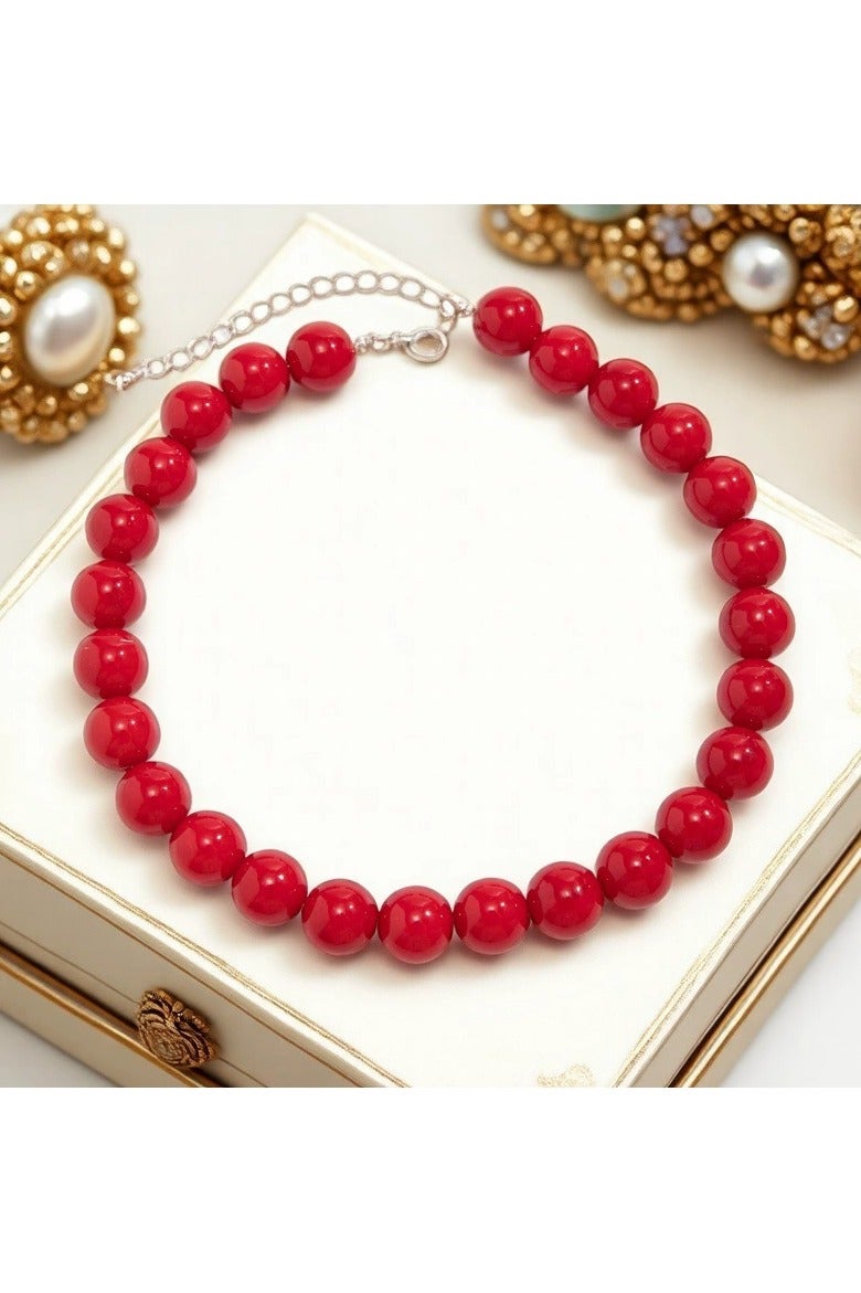 Goolsky Bold Colorful Pearl Beaded Statement Necklace for Women – Geometric Chunky Bead Choker, Fashion European Style - Image 2