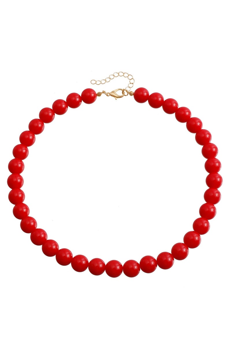 Goolsky Bold Colorful Pearl Beaded Statement Necklace for Women – Geometric Chunky Bead Choker, Fashion European Style - Image 5