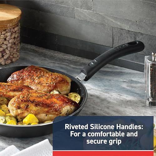 T-Fal Experience Nonstick Fry Pan 12.5 Inch, Induction, Oven Broiler Safe 400F, Non Stick Frying Pan, Skillet, Kitchen Egg Pan, Omelet Pan, Cookware, Pots and Pans, Home, Dishwasher Safe, Black - Image 5