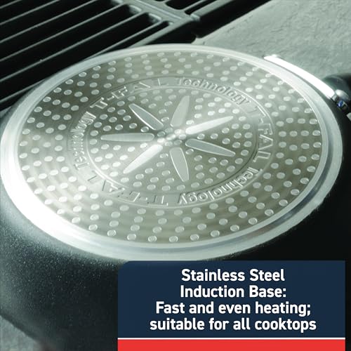 T-Fal Experience Nonstick Fry Pan 12.5 Inch, Induction, Oven Broiler Safe 400F, Non Stick Frying Pan, Skillet, Kitchen Egg Pan, Omelet Pan, Cookware, Pots and Pans, Home, Dishwasher Safe, Black - Image 4