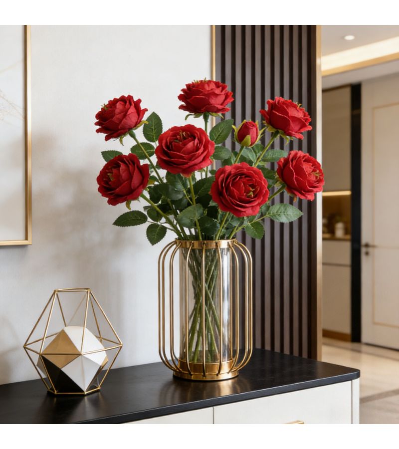 8pcs White High Imitation Artificial Peony Flowers Wedding Decoration Home Living Room Table Centerpiece Nordic Style Photography Props Durable Non Shedding - Image 4