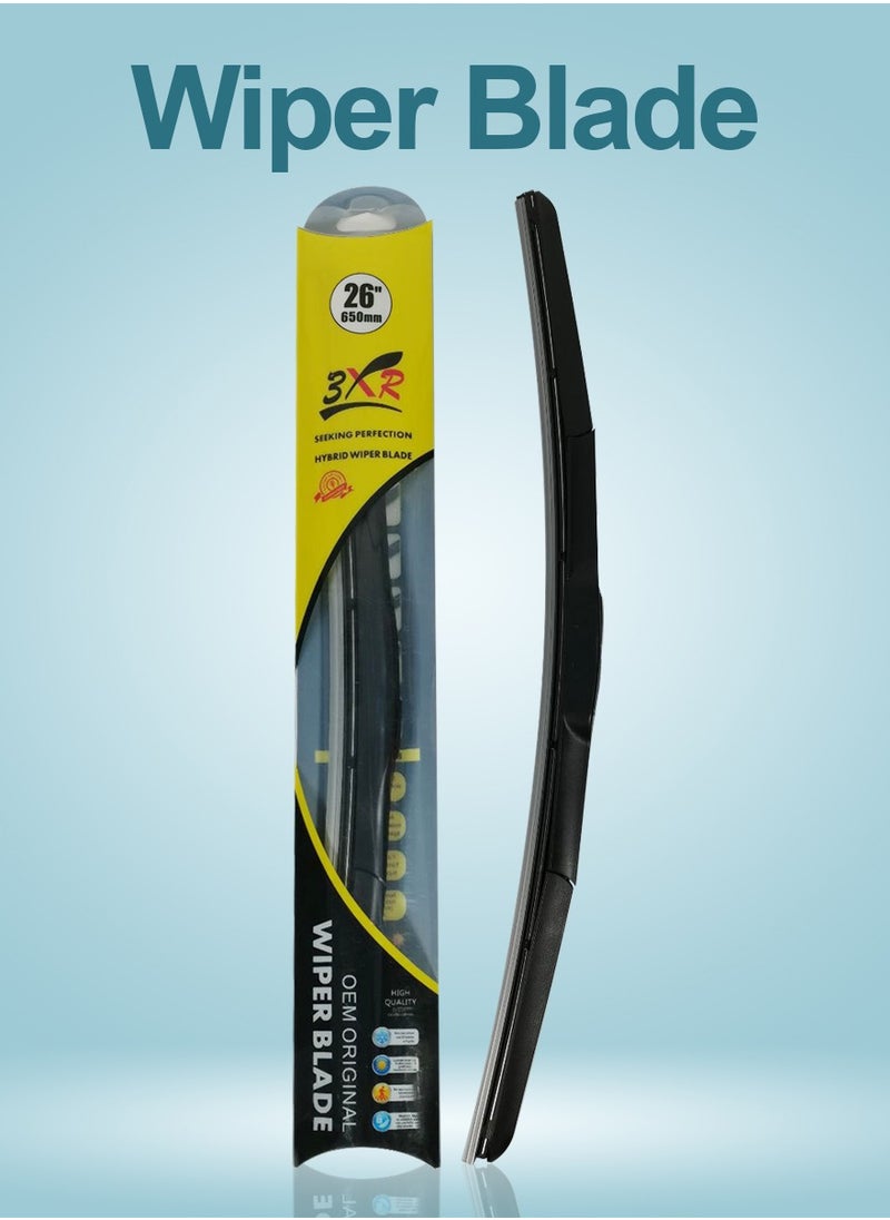 3XR High Quality 26" 650mm Universal Car  Wiper Blade All Season Universal Car Wiper Blade 1 Pcs -3XR  - Image 1