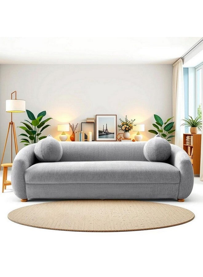 Micasa Elegant and Modern Design 3-Seater Sofa Light Grey 68 x 95 x 217 cm OSF-1441-3S - Image 5