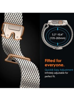 for Apple Watch Metal Bands Ultra 2 49mm 46mm Series 10, 1:1 Stainless Steel Mesh Loop with Parachute-style Metal Buckle for Apple Watch Series 7 8 9 45mm Series 6 5 4 44mm, Titanium - pzsku/ZC27FEC4B08768DE175C1Z/45/_/1728141111/204c1ded-64ae-4de9-a7cf-0378dc240b4d