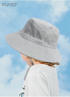 roaiss 2 Pack Kids Sun Hat Baby Wide Brim Cap Summer Beach Bucket Hat Infant Foldable Fishing Hat Adjustable Toddler Hat  - Image 3