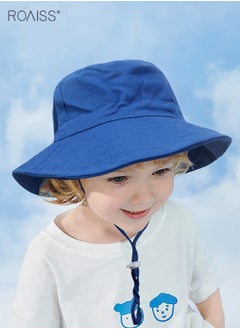 roaiss 2 Pack Kids Sun Hat Baby Wide Brim Cap Summer Beach Bucket Hat Infant Foldable Fishing Hat Adjustable Toddler Hat  - Image 2