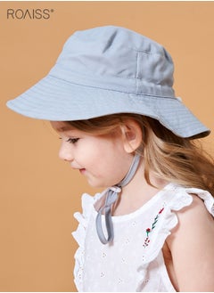 roaiss 2 Pack Kids Sun Hat Baby Wide Brim Cap Summer Beach Bucket Hat Infant Foldable Fishing Hat Adjustable Toddler Hat  - Image 5