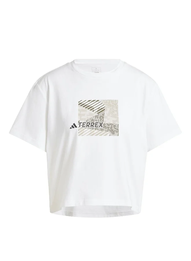 Adidas adidas Puzzle Tee White Hiking T-Shirts 2XS