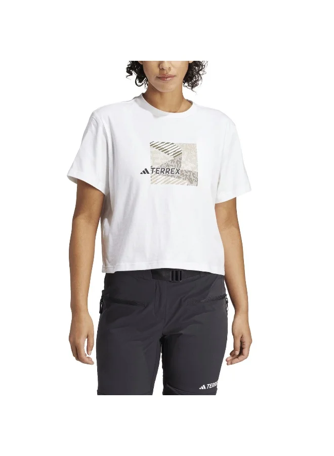 Adidas Puzzle Tee White Hiking T-Shirts 2XS