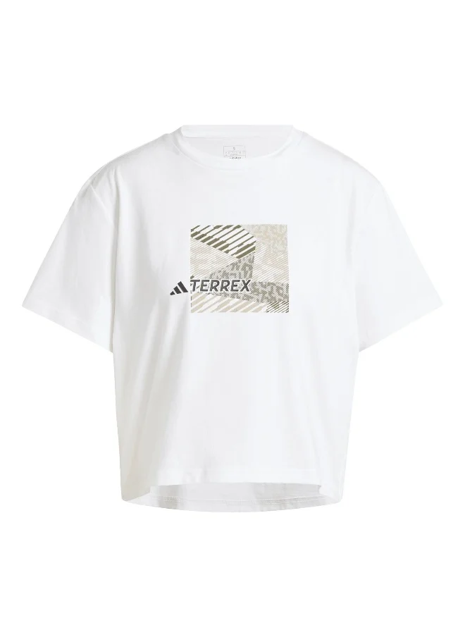 Adidas adidas Puzzle Tee White Hiking T-Shirts 2XS